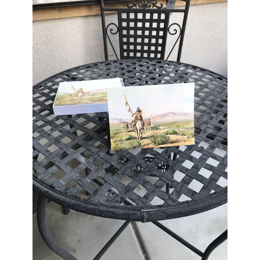 Stationery Borein Indians Approaching 10Cards/Envelopes Arlington Gallery